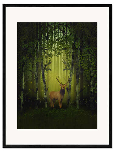 Framed art print The Mighty Forest Deer