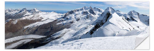 Självhäftande poster Monte Rosa Massif