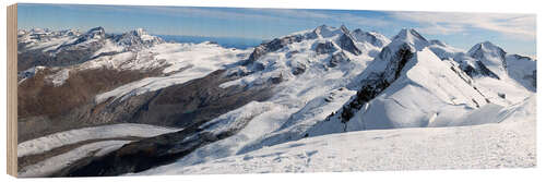 Quadro de madeira Monte Rosa Massif