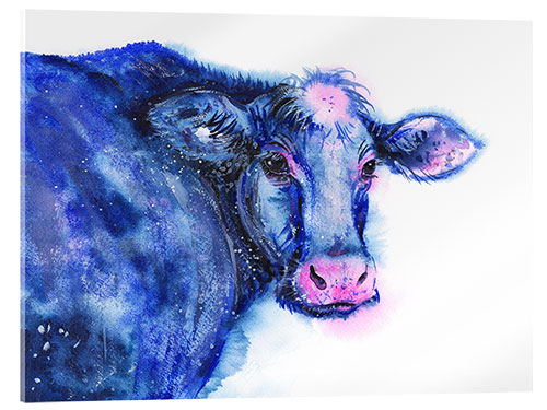 Akrylglastavla Blue Cow