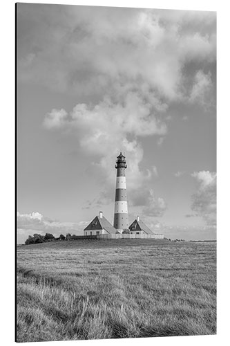 Obraz na aluminium Lighthouse Westerheversand