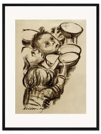 Gerahmter Kunstdruck Deutschlands Kinder hungern, 1923