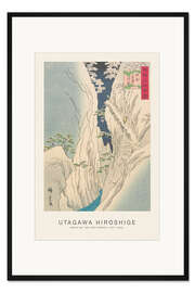 Gerahmter Kunstdruck Schnee auf der Kiso-Schlucht