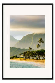 Gerahmter Kunstdruck Strand auf Hawaii