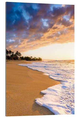 Gallery print Sunset on the beach in Hawaii