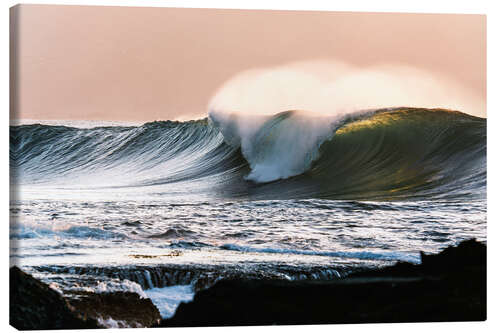 Quadro em tela Waves at sunset