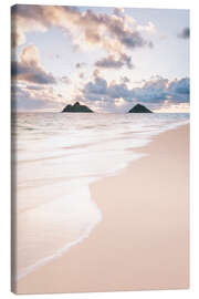 Tableau sur toile  Dream beach in Hawaii in the morning - Road To Aloha