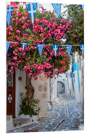 Tableau en PVC Summer in a Greek village on Paros