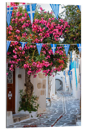 Tableau en plexi-alu Summer in a Greek village on Paros