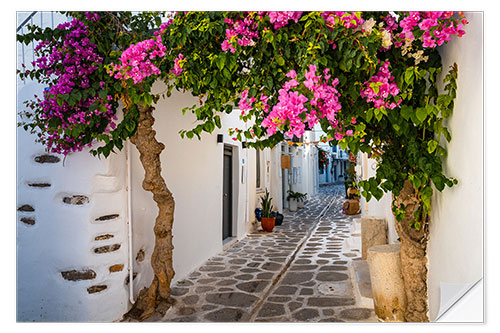 Naklejka na ścianę Alley on the island of Paros, Greece