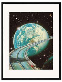Gerahmter Kunstdruck Die Autobahn zur Erde