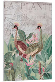 Magnettafel Kraniche in den Tropen, rosa