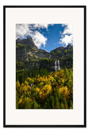 Gerahmter Kunstdruck Herbst in der Lenk, Berner Oberland