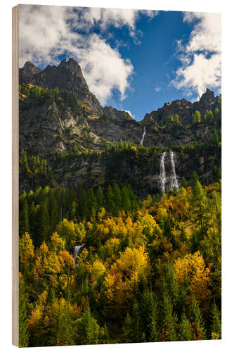 Holzbild Herbst in der Lenk, Berner Oberland