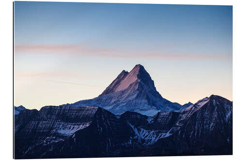 Gallery print Schreckhorn in a tender dawn