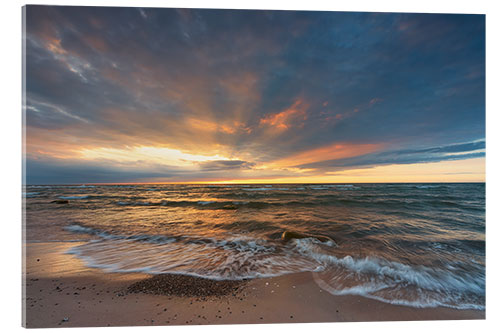 Akrylbilde Evening mood at the Baltic Sea