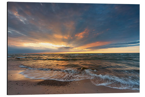 Aluminium print Evening mood at the Baltic Sea