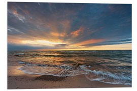 Foam board print Evening mood at the Baltic Sea