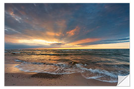 Wandsticker Abendstimmung an der Ostsee