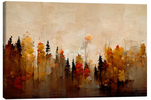 Quadro em tela A Forest in Autumn