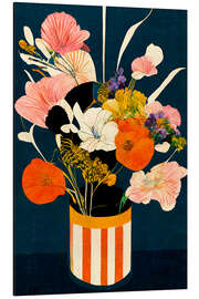 Magnettafel Blumen in der Nacht