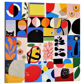 Magnettafel Eine Liebesgeschichte - geometrische Komposition