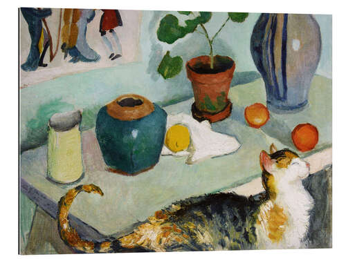 Galleritryk The spirit in the house stalls - Still life with cat, 1910