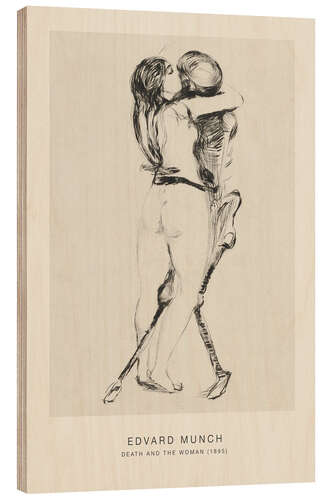 Wood print Death and The Woman, 1895