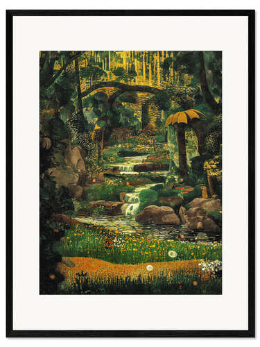 Kehystetty taidepainatus A Magical Brook deep in the Forest