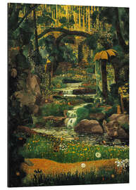 Magnettafel Ein magischer Bach tief im Wald