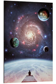 Magnettafel Der Mensch allein in der Galaxie