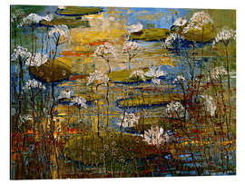 Magnettafel Blumen am Seerosenteich