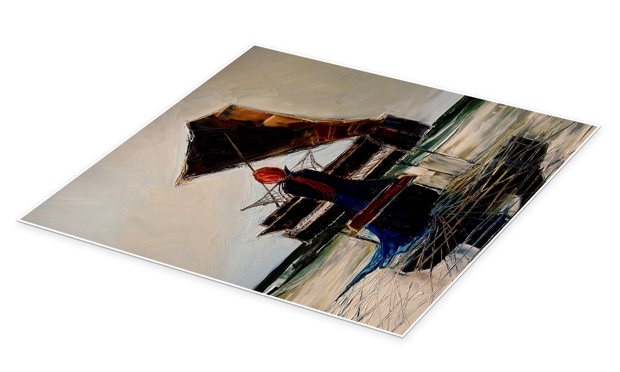 Piano player on the beach print by Justyna Kopania | Posterlounge