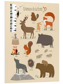 Foam board print Woodland Animals (French)