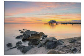 Alubild Timmendorfer Strand bei Sonnenaufgang