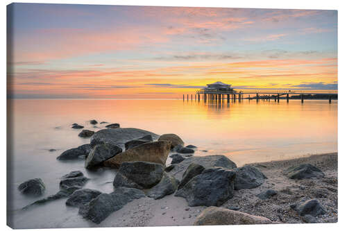 Canvas print Timmendorfer Strand at sunrise