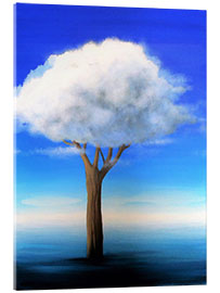 Stampa su vetro acrilico Cloud tree in the water I