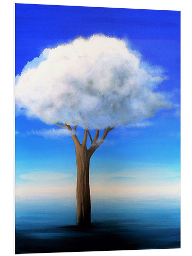 Tableau en PVC Cloud tree in the water I