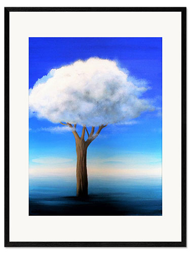 Kunsttryk i ramme Cloud tree in the water I