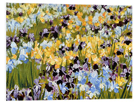 Foam board print The perfume - Iris field in yellow and violet