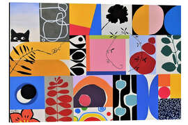 Magnettafel Warten auf den Sommer - geometrische Komposition