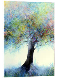 Acrylic print Multicoloured tree in the mist