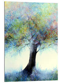 Gallery print Multicoloured tree in the mist