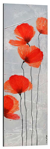 Tableau en aluminium Beauté Sauvage - Coquelicots