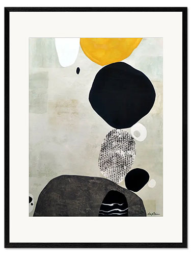 Gerahmter Kunstdruck Steinhaufen II