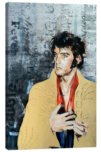 Canvas-taulu Elvis with a golden coat
