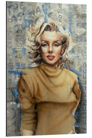 Aluminium print Marilyn in gold