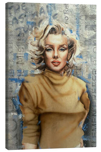 Canvas print Marilyn in gold