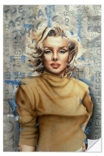 Wall sticker Marilyn in gold