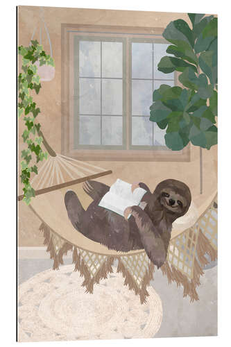 Gallery print Sloth Reading in a Hammock